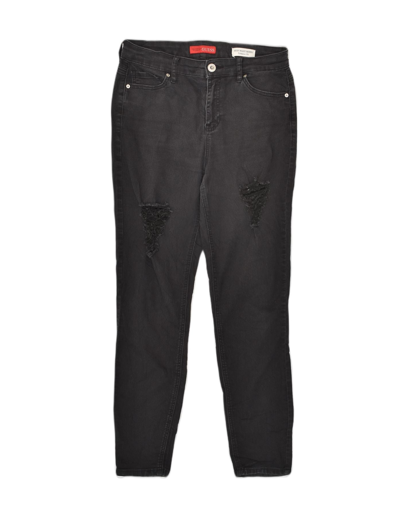 Washed Black Straight Denim Pants | GUESS